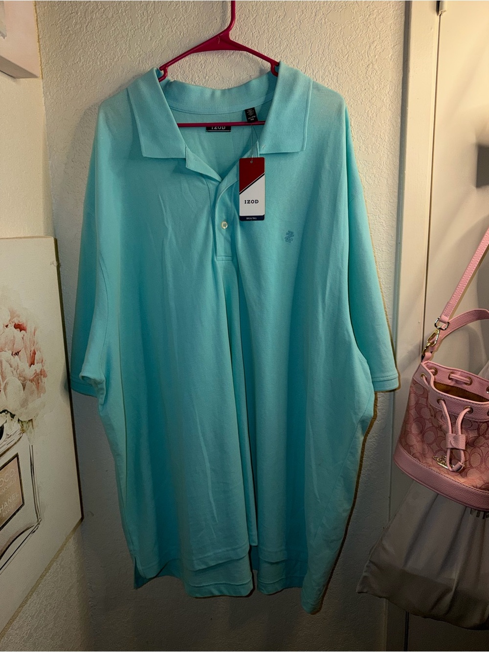 Izod Light Aqua/Turquoise Polo Shirt